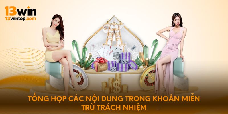 Tổng hợp các nội dung trong khoản miễn trừ trách nhiệm